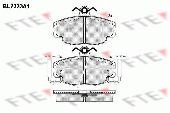 FTE BL2333A1 Комплект тормозных колодок, дисковый тормоз