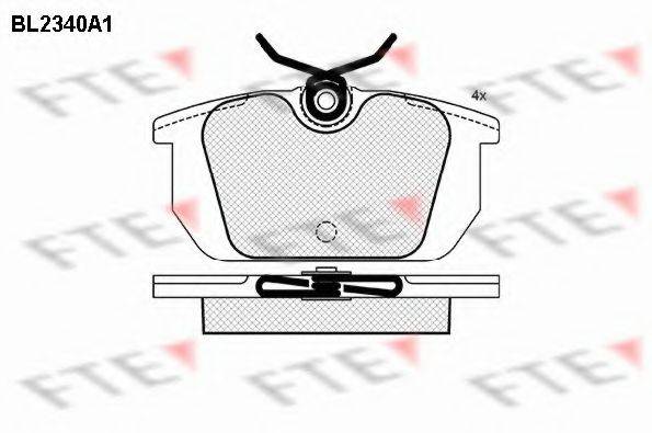 FTE BL2340A1 Комплект тормозных колодок, дисковый тормоз