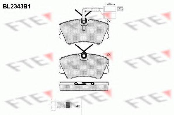 FTE BL2343B1 Комплект тормозных колодок, дисковый тормоз