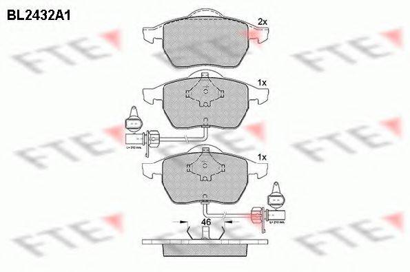 FTE BL2432A1 Комплект тормозных колодок, дисковый тормоз