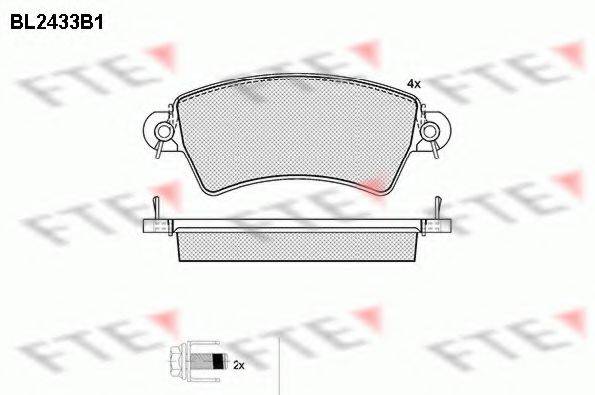 FTE BL2433B1 Комплект тормозных колодок, дисковый тормоз