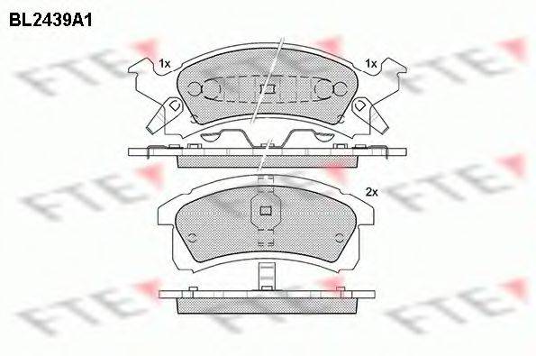 FTE BL2439A1 Комплект тормозных колодок, дисковый тормоз