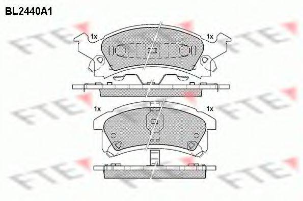 FTE BL2440A1 Комплект тормозных колодок, дисковый тормоз