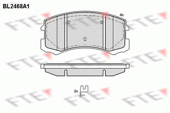 FTE BL2468A1 Комплект тормозных колодок, дисковый тормоз