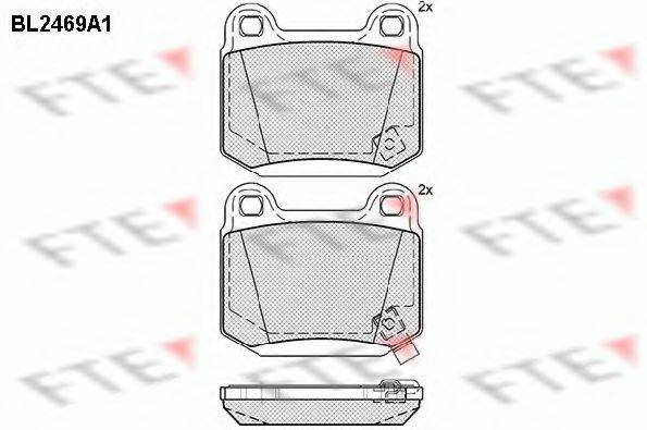 FTE BL2469A1 Комплект тормозных колодок, дисковый тормоз