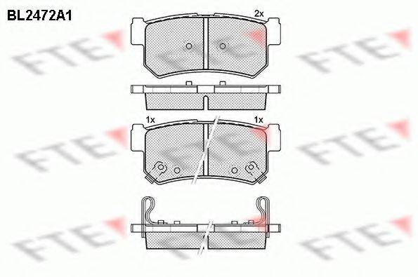 FTE BL2472A1 Комплект тормозных колодок, дисковый тормоз