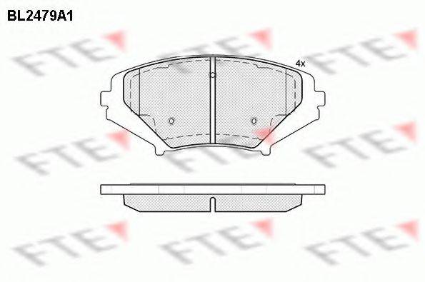 FTE BL2479A1 Комплект тормозных колодок, дисковый тормоз