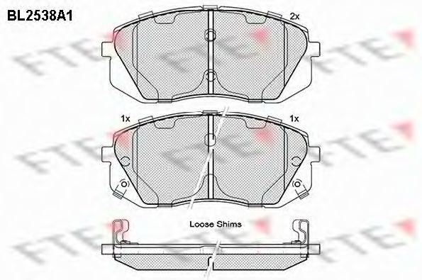 FTE BL2538A1 Комплект тормозных колодок, дисковый тормоз