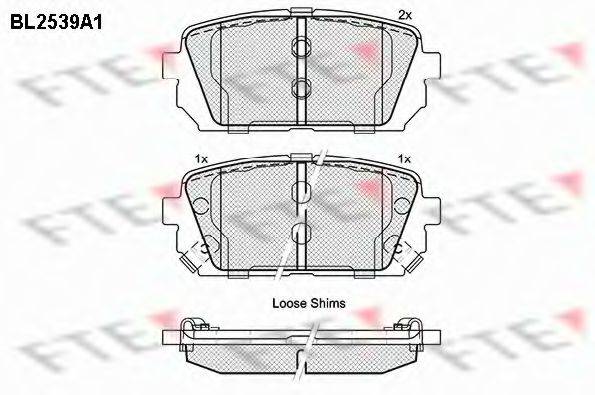 FTE BL2539A1 Комплект тормозных колодок, дисковый тормоз