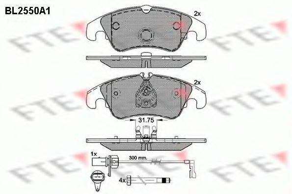 FTE BL2550A1 Комплект тормозных колодок, дисковый тормоз