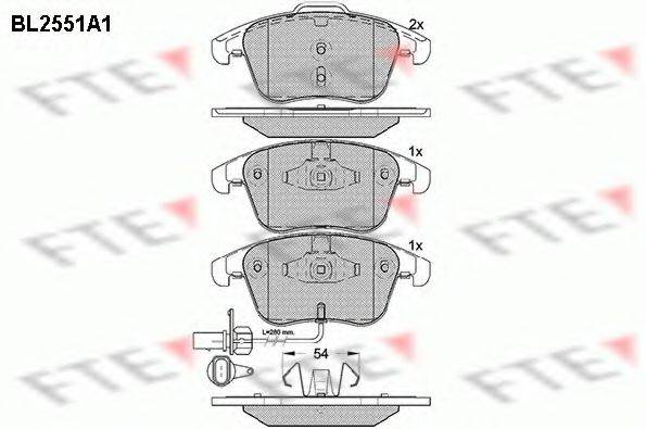 FTE BL2551A1 Комплект тормозных колодок, дисковый тормоз