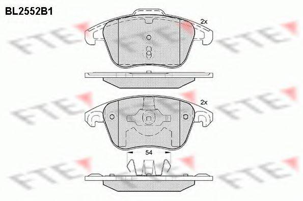 FTE BL2552B1 Комплект тормозных колодок, дисковый тормоз