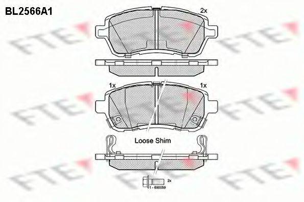 FTE BL2566A1 Комплект тормозных колодок, дисковый тормоз