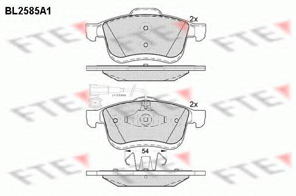 FTE BL2585A1 Комплект тормозных колодок, дисковый тормоз