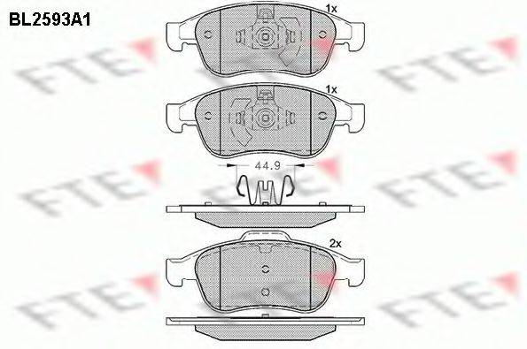 FTE BL2593A1 Комплект тормозных колодок, дисковый тормоз