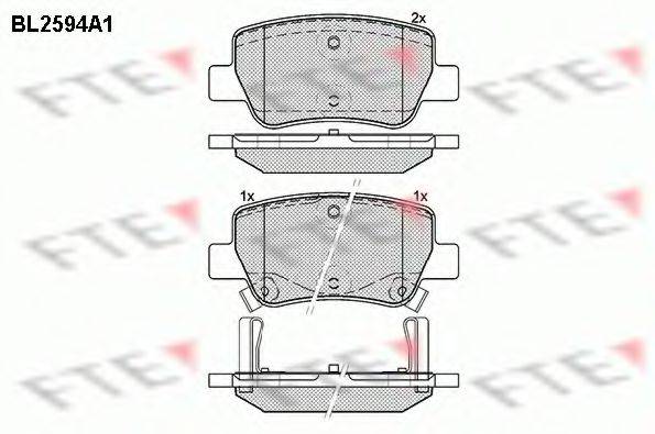 FTE BL2594A1 Комплект тормозных колодок, дисковый тормоз