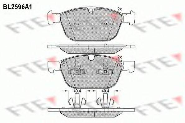 FTE BL2596A1 Комплект тормозных колодок, дисковый тормоз