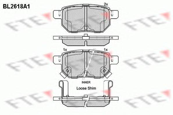 FTE BL2618A1 Комплект тормозных колодок, дисковый тормоз