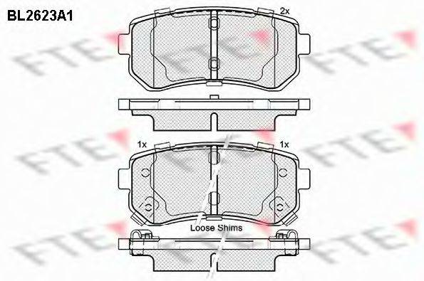 FTE BL2623A1 Комплект тормозных колодок, дисковый тормоз