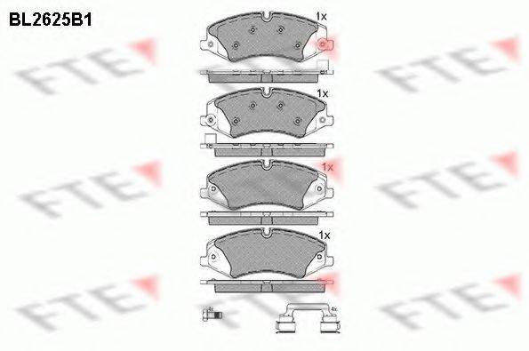 FTE BL2625B1 Комплект тормозных колодок, дисковый тормоз