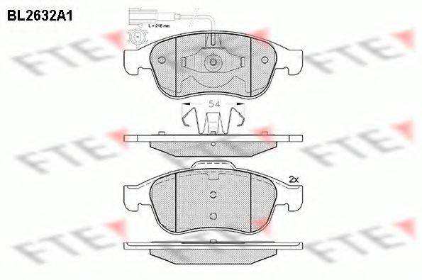 FTE BL2632A1 Комплект тормозных колодок, дисковый тормоз