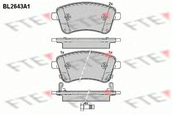 FTE BL2643A1 Комплект тормозных колодок, дисковый тормоз