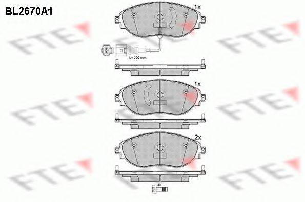 FTE BL2670A1 Комплект тормозных колодок, дисковый тормоз