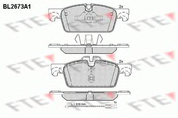 FTE BL2673A1 Комплект тормозных колодок, дисковый тормоз