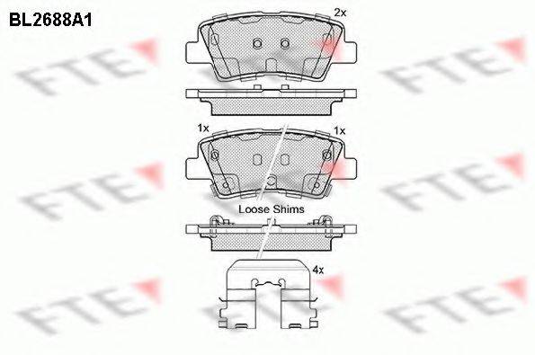 FTE BL2688A1 Комплект тормозных колодок, дисковый тормоз