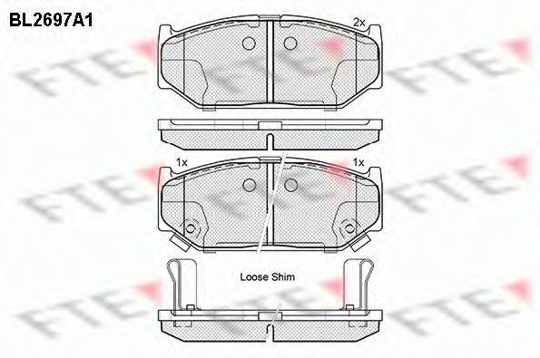 FTE BL2697A1 Комплект тормозных колодок, дисковый тормоз