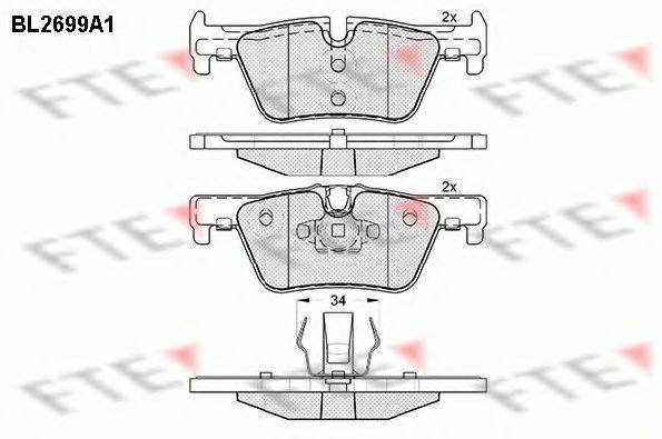 FTE BL2699A1 Комплект тормозных колодок, дисковый тормоз