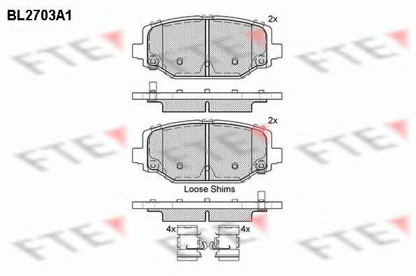 FTE BL2703A1 Комплект тормозных колодок, дисковый тормоз