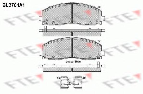 FTE BL2704A1 Комплект тормозных колодок, дисковый тормоз