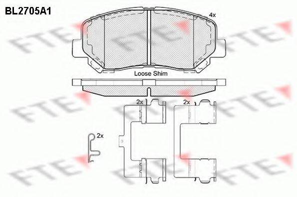 FTE BL2705A1 Комплект тормозных колодок, дисковый тормоз