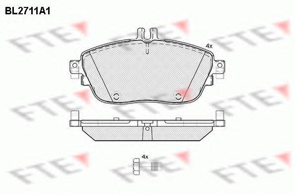 FTE BL2711A1 Комплект тормозных колодок, дисковый тормоз