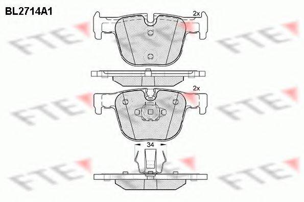 FTE BL2714A1 Комплект тормозных колодок, дисковый тормоз