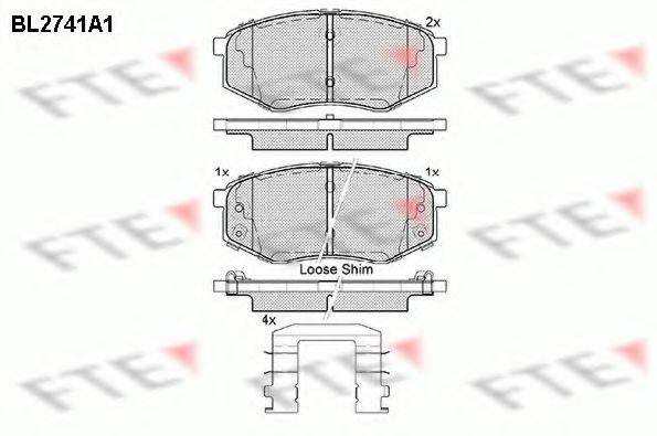 FTE BL2741A1 Комплект тормозных колодок, дисковый тормоз