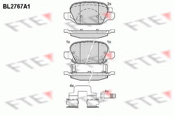 FTE BL2767A1 Комплект тормозных колодок, дисковый тормоз