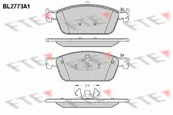 FTE BL2773A1 Комплект тормозных колодок, дисковый тормоз