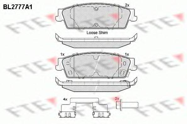 FTE BL2777A1 Комплект тормозных колодок, дисковый тормоз