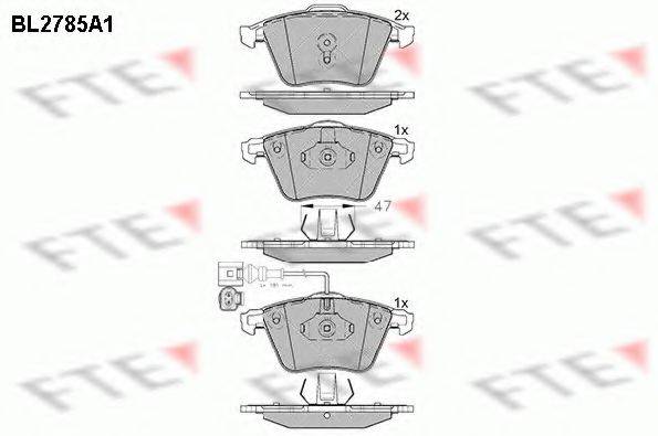 FTE BL2785A1 Комплект тормозных колодок, дисковый тормоз