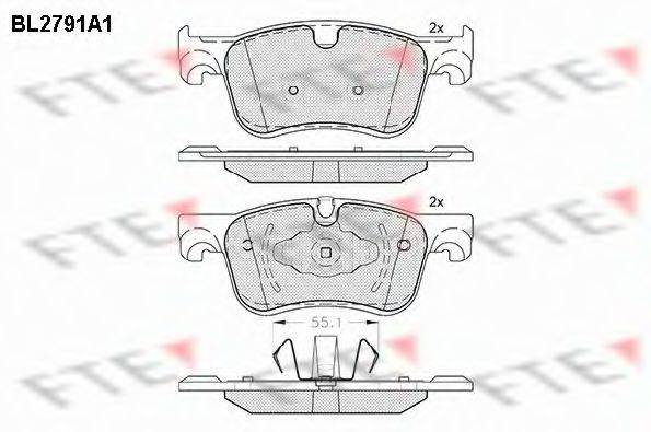 FTE BL2791A1 Комплект тормозных колодок, дисковый тормоз