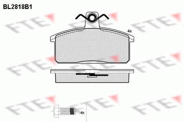 FTE BL2818B1 Комплект тормозных колодок, дисковый тормоз