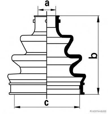HERTH+BUSS JAKOPARTS J2860904 Комплект пылника, приводной вал