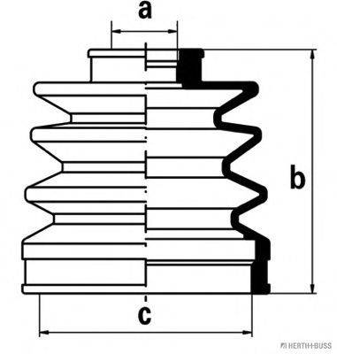 HERTH+BUSS JAKOPARTS J2865000 Комплект пылника, приводной вал