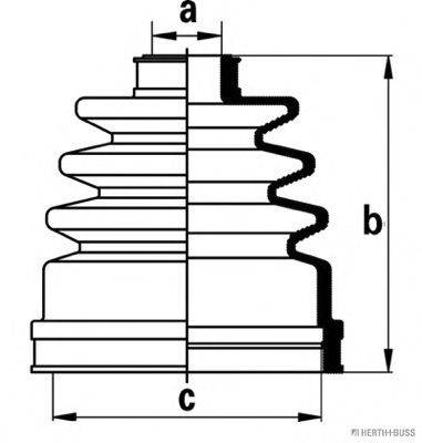 HERTH+BUSS JAKOPARTS J2881001 Комплект пылника, приводной вал