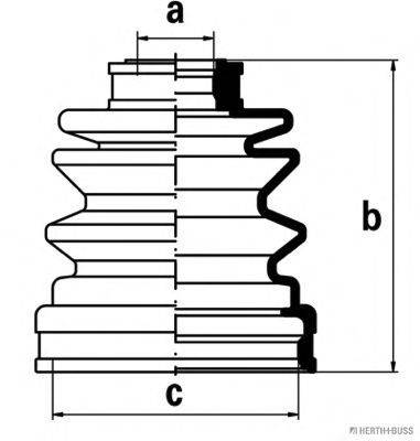 HERTH+BUSS JAKOPARTS J2885001 Комплект пылника, приводной вал
