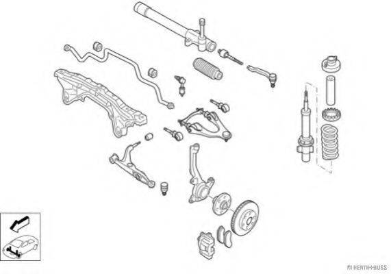 HERTH+BUSS JAKOPARTS N00848VA Рулевое управление; Подвеска колеса