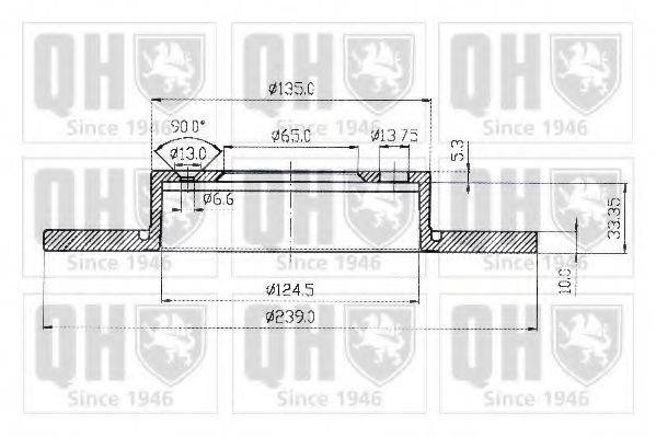 QUINTON HAZELL BDC1010 Тормозной диск