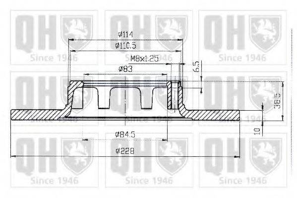 QUINTON HAZELL BDC1026 Тормозной диск